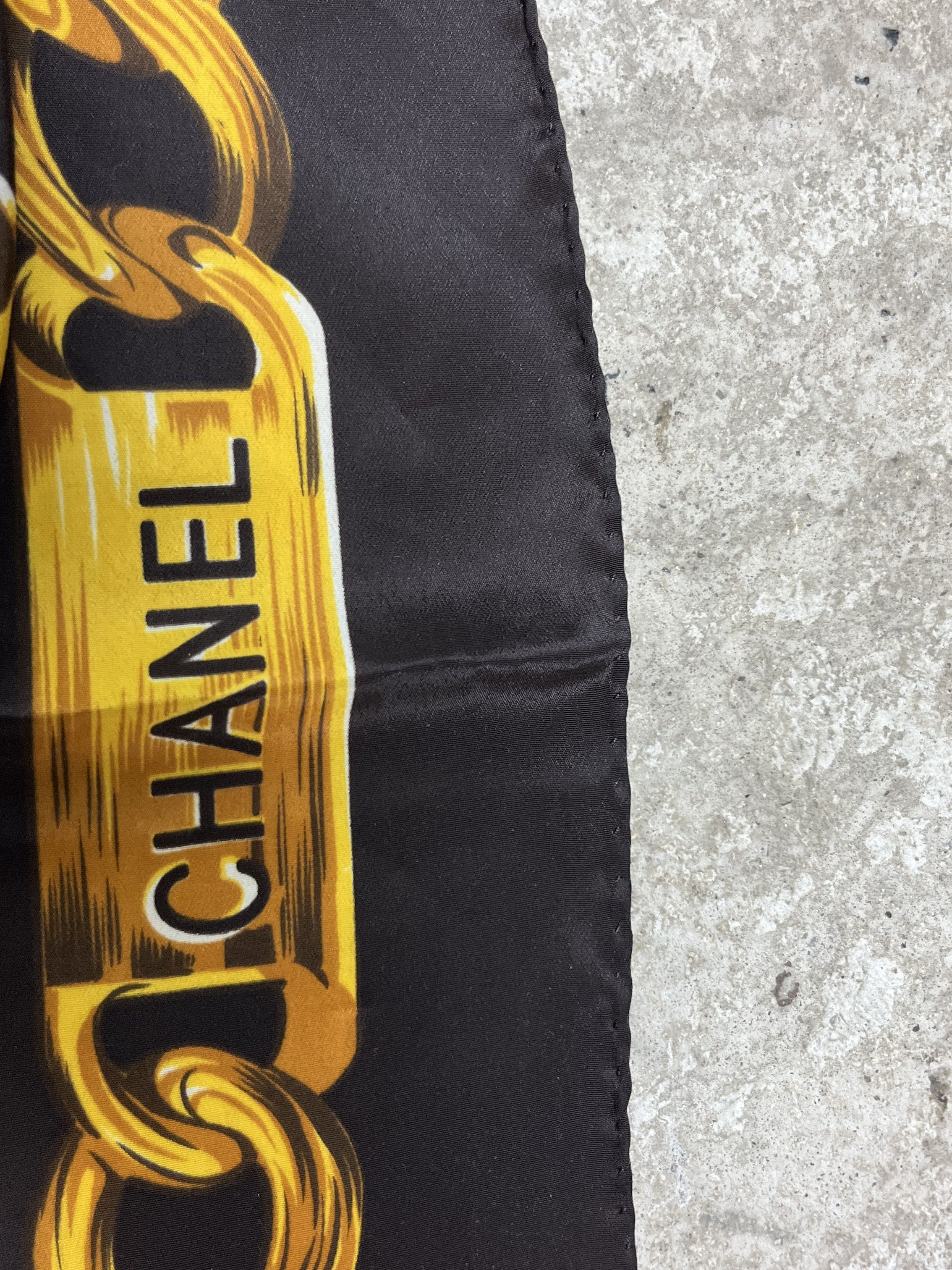 Chanel CHANEL GOLD CHAIN PRINT SILK SCARF - № 4517 Size ONE SIZE - 7 Thumbnail