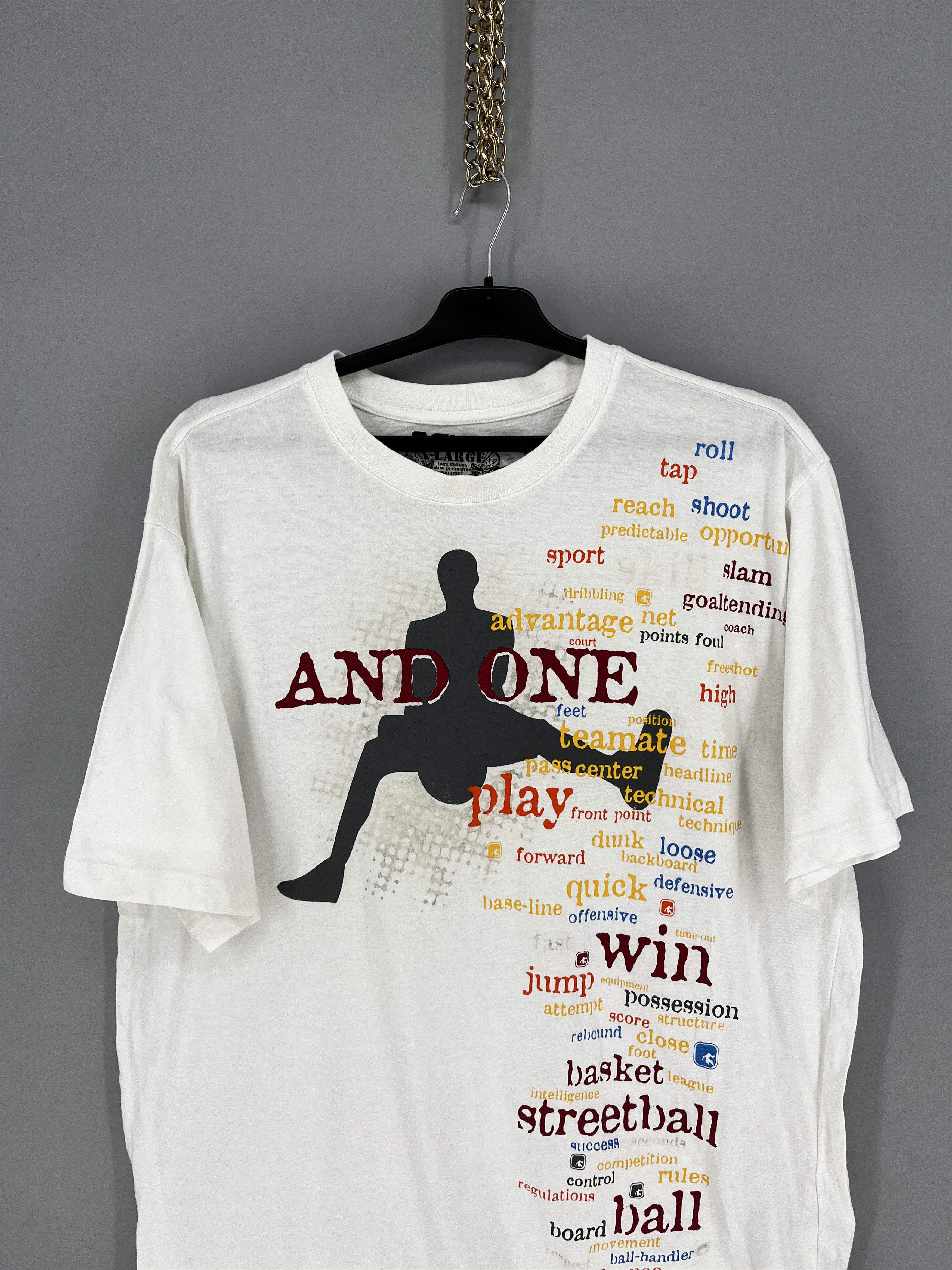 NBA And 1 One Basketball Graphic TShirt Men’s White Y2K 2000s Size US XL / EU 56 / 4 - 6 Thumbnail