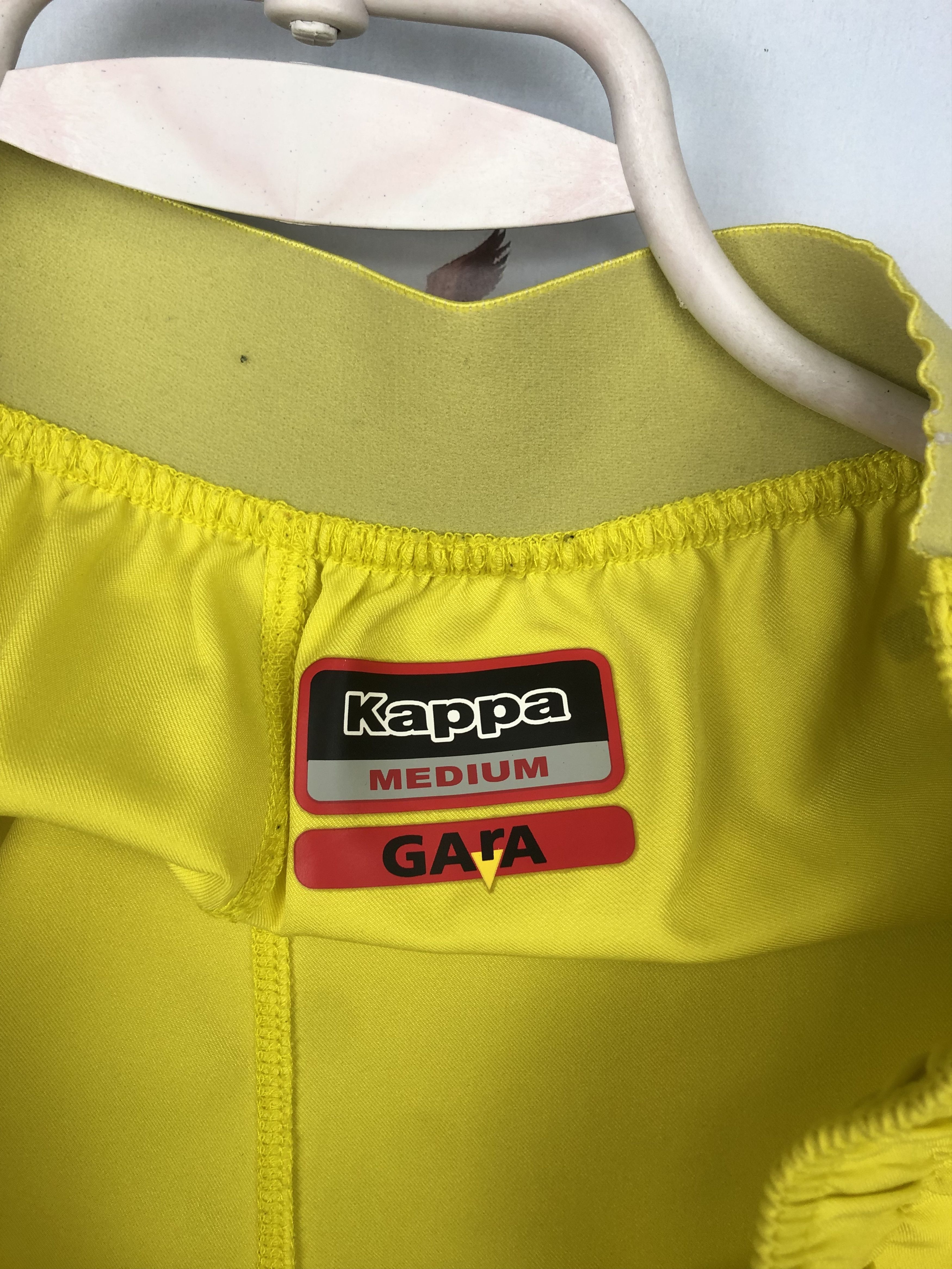 Kappa Napoli Football Shorts Yellow Athletic Mens Soccer Track Size US 32 / EU 48 - 6 Thumbnail