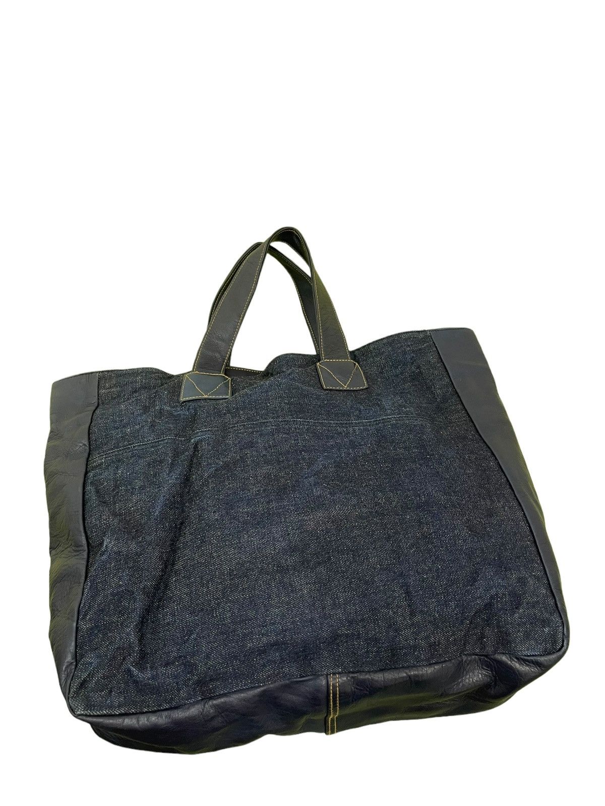 Japanese Brand Leather Denim Red Ear Paul Smith Tote Bag 2🟩 Size ONE SIZE - 11 Thumbnail