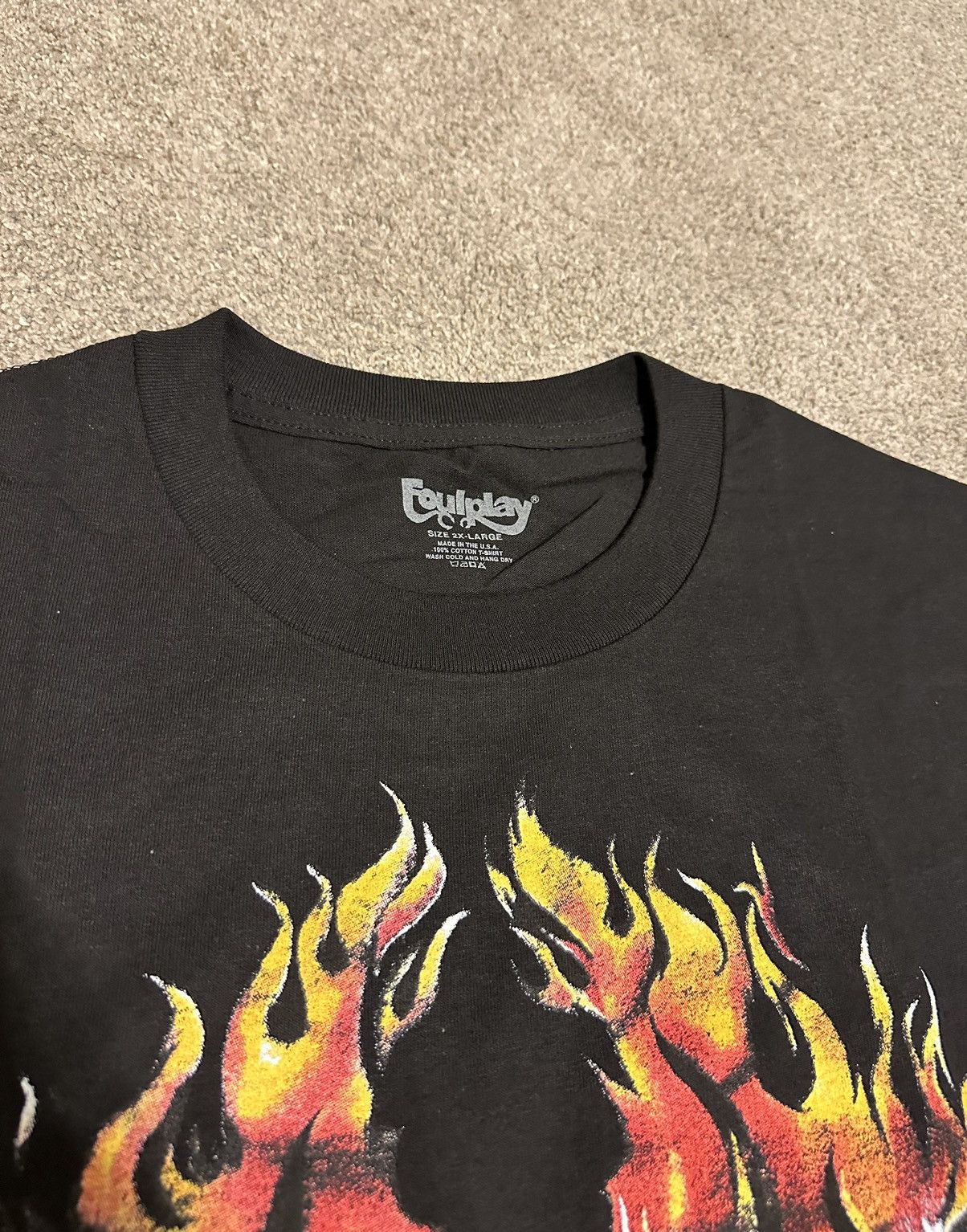 Foulplay Company Foulplay Hellrider Eagle USA Flame T-Shirt 2XL Size US XXL / EU 58 / 5 - 3 Thumbnail