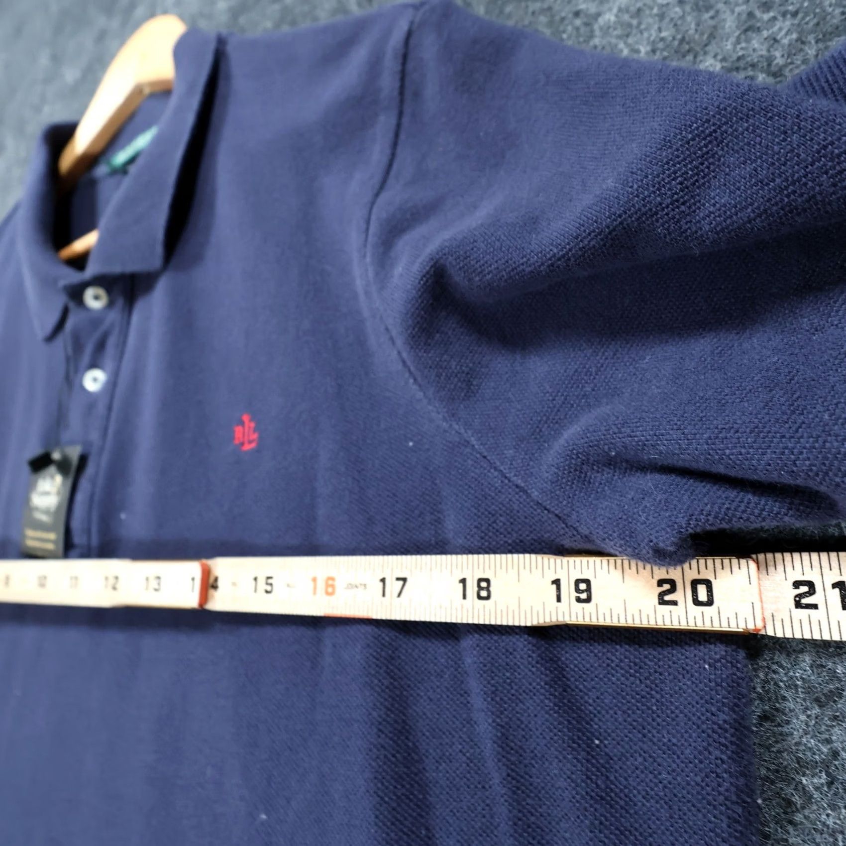 Ralph Lauren Lauren Ralph Lauren Polo Shirt Womens L Navy Blue Short Sleeve Pique Size L / US 10 / IT 46 - 3 Thumbnail