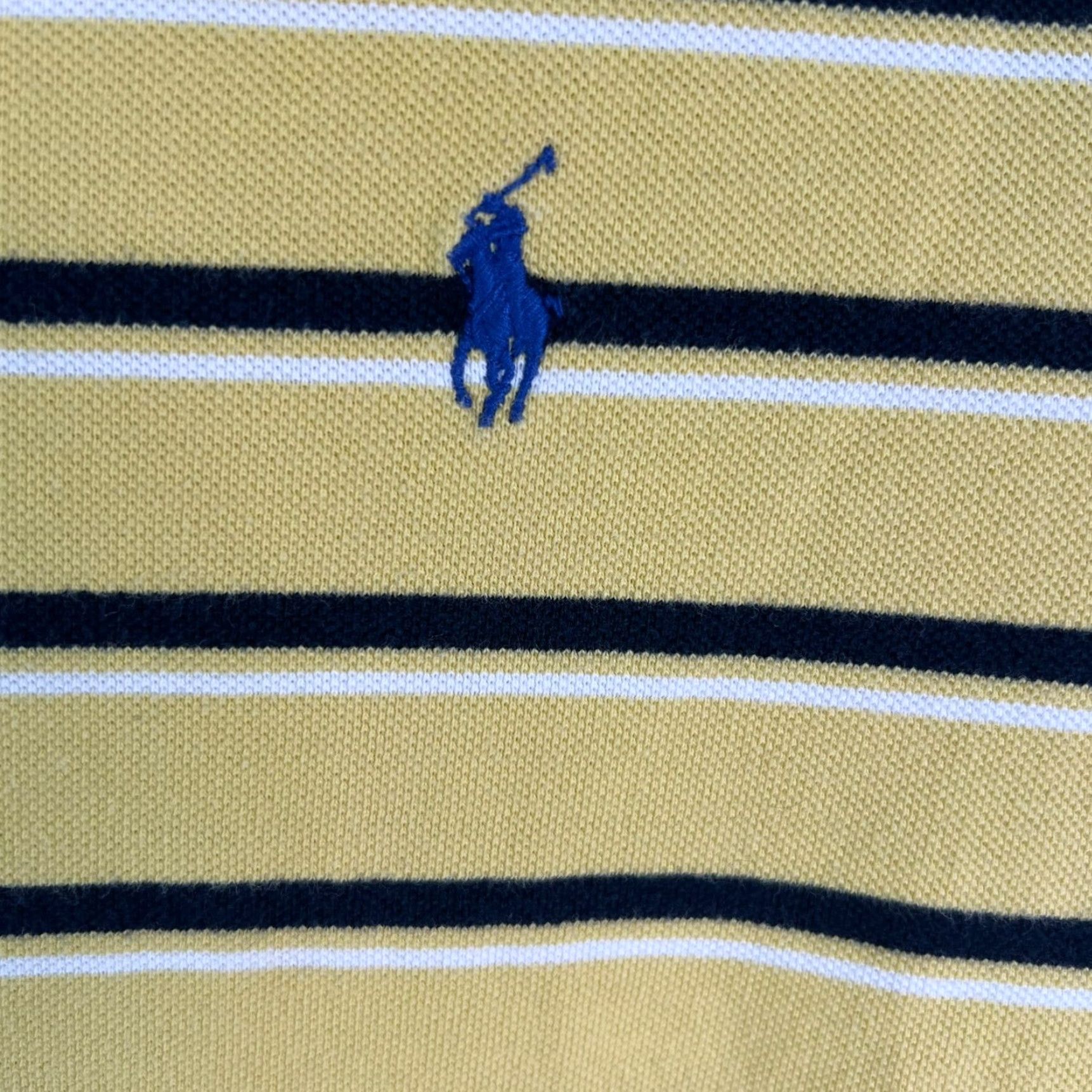 Ralph Lauren Ralph Lauren Polo Shirt Mens 2XL Short Sleeve Striped Yellow Custom Size US XXL / EU 58 / 5 - 3 Thumbnail
