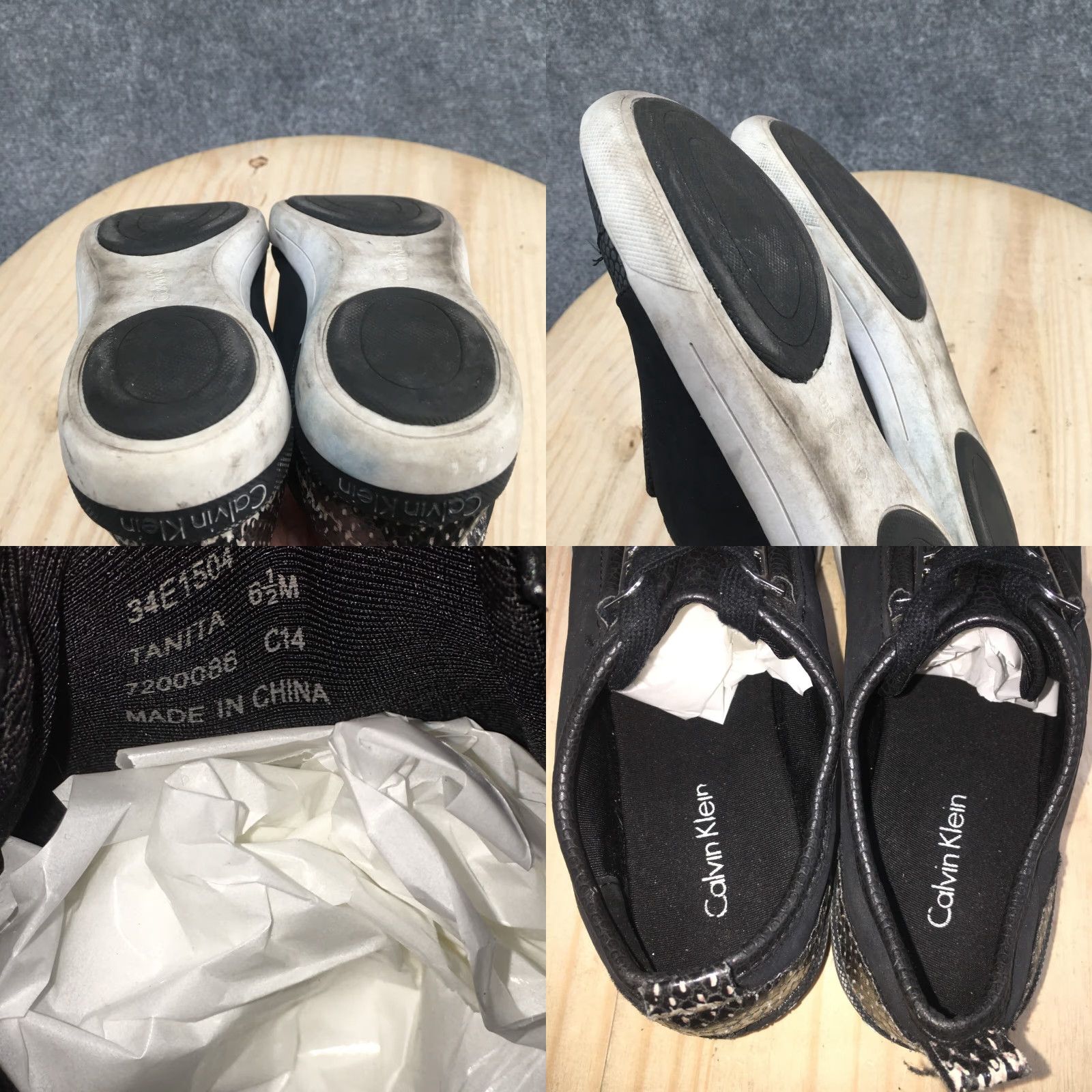 Calvin Klein Calvin Klein Sneakers Womens 6.5M Black Tanita Low Top Lace Up Casual Shoes 34E1504 Size M / US 6-8 / IT 42-44 - 9 Thumbnail