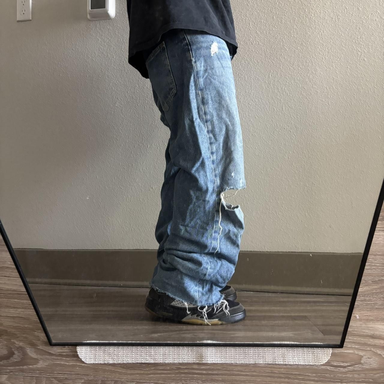 Zara Crazy Baggy Distressed Zara Skater Style Streetwear Denim Jeans! 30 x 31 Size US 30 / EU 46 - 2 Thumbnail
