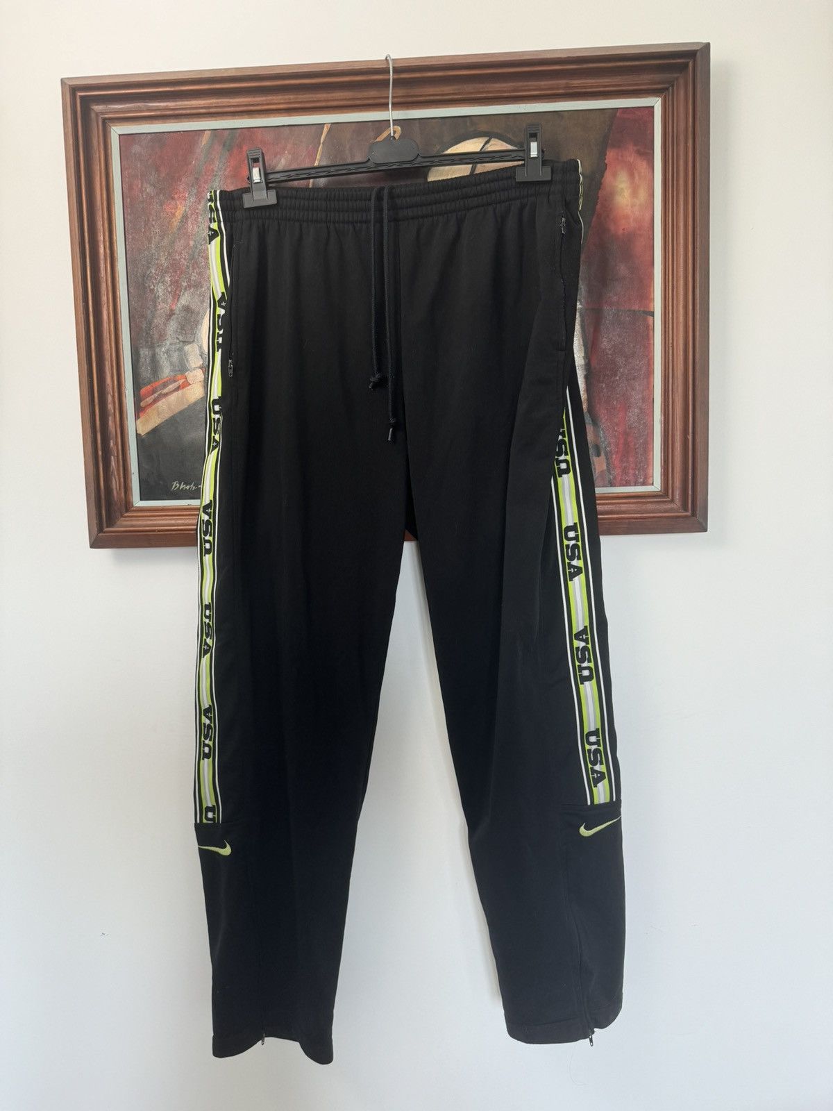 Nike Nike Vintage 90s USA Joggers Sweatpants Track Pant Black Size US 36 / EU 52 - 1 Thumbnail