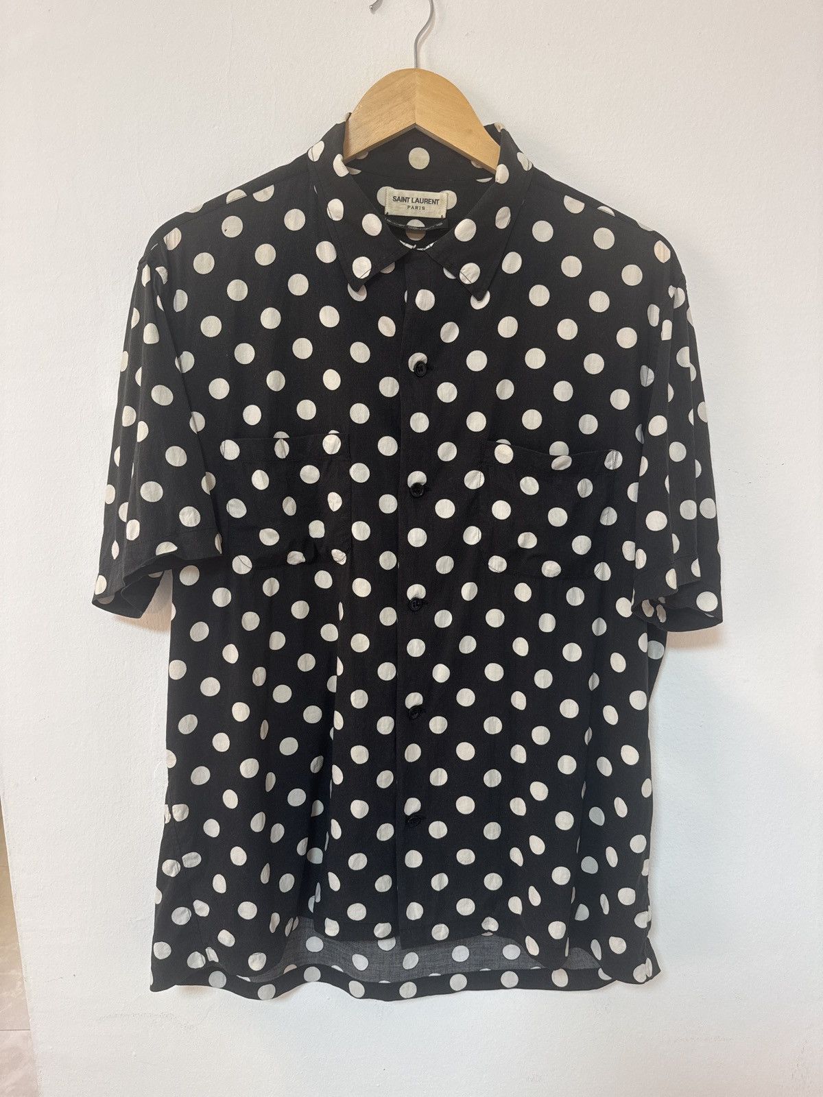 Saint Laurent Paris Saint Laurent Polka Dot Shirt Size US M / EU 48-50 / 2 - 1 Thumbnail