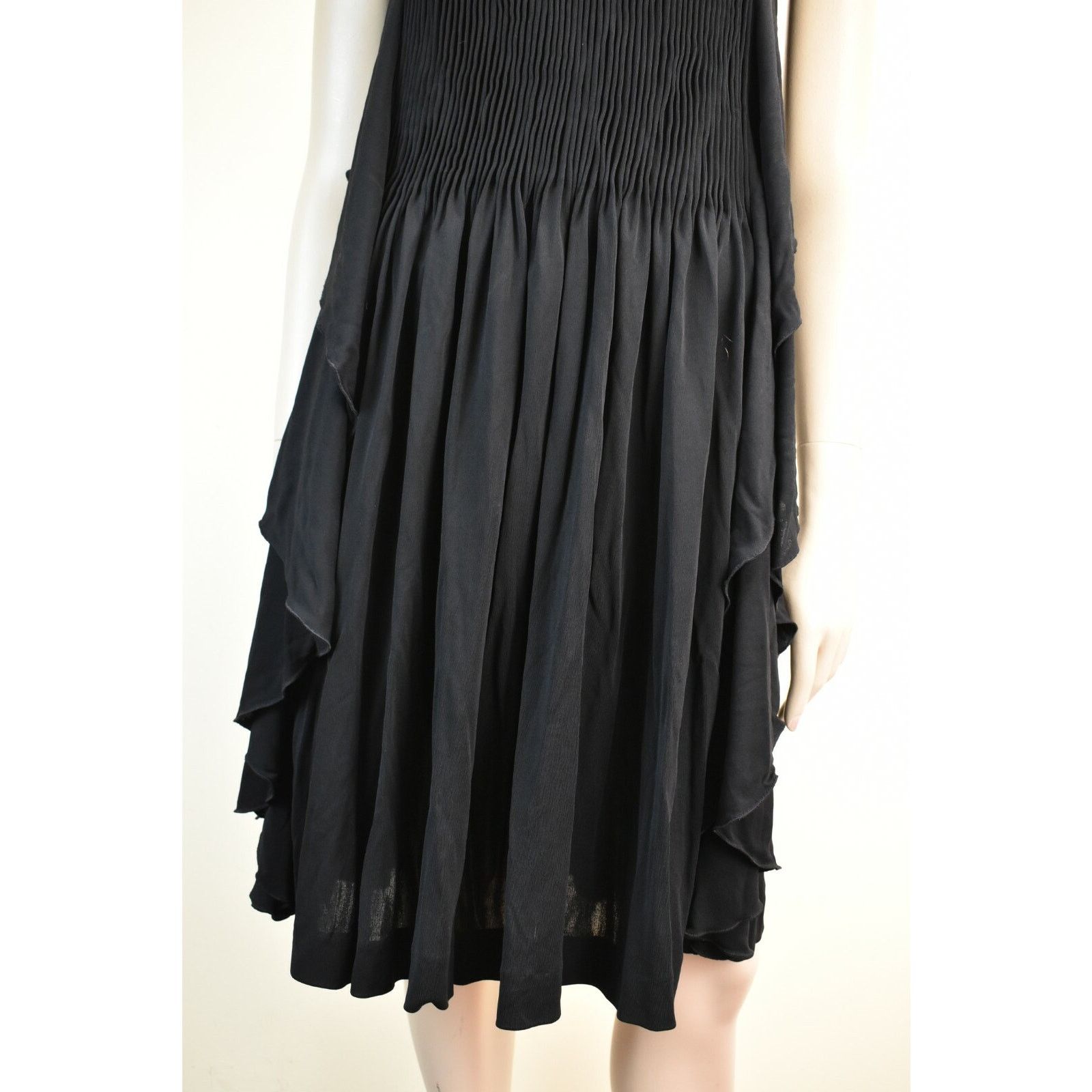 Chanel NEW CHANEL BLACK VISCOSE SLEEVELESS EVENING DRESS 36 FR $2K Size S / US 4 / IT 40 - 5 Thumbnail