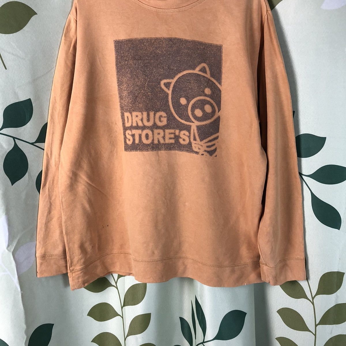 Japanese Brand Drug Stores pig Brown Sweatshirt #7423 Size US XL / EU 56 / 4 - 3 Thumbnail