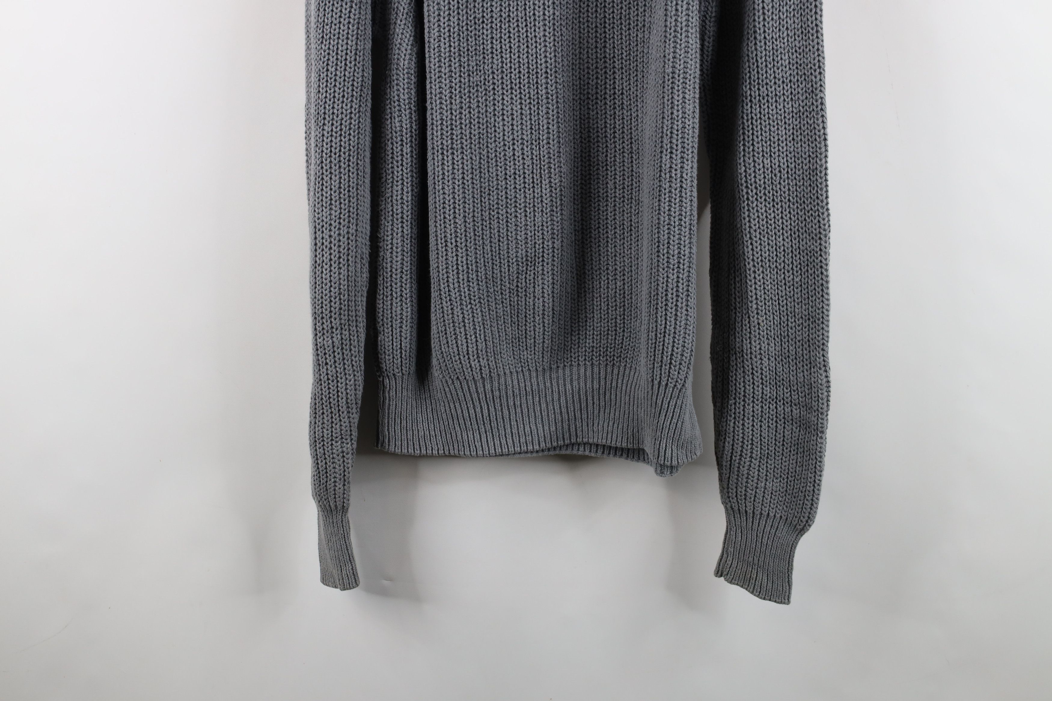 Vintage Vintage 90s Streetwear Ribbed Knit Crewneck Sweater Gray Size XL / US 12-14 / IT 48-50 - 11 Thumbnail