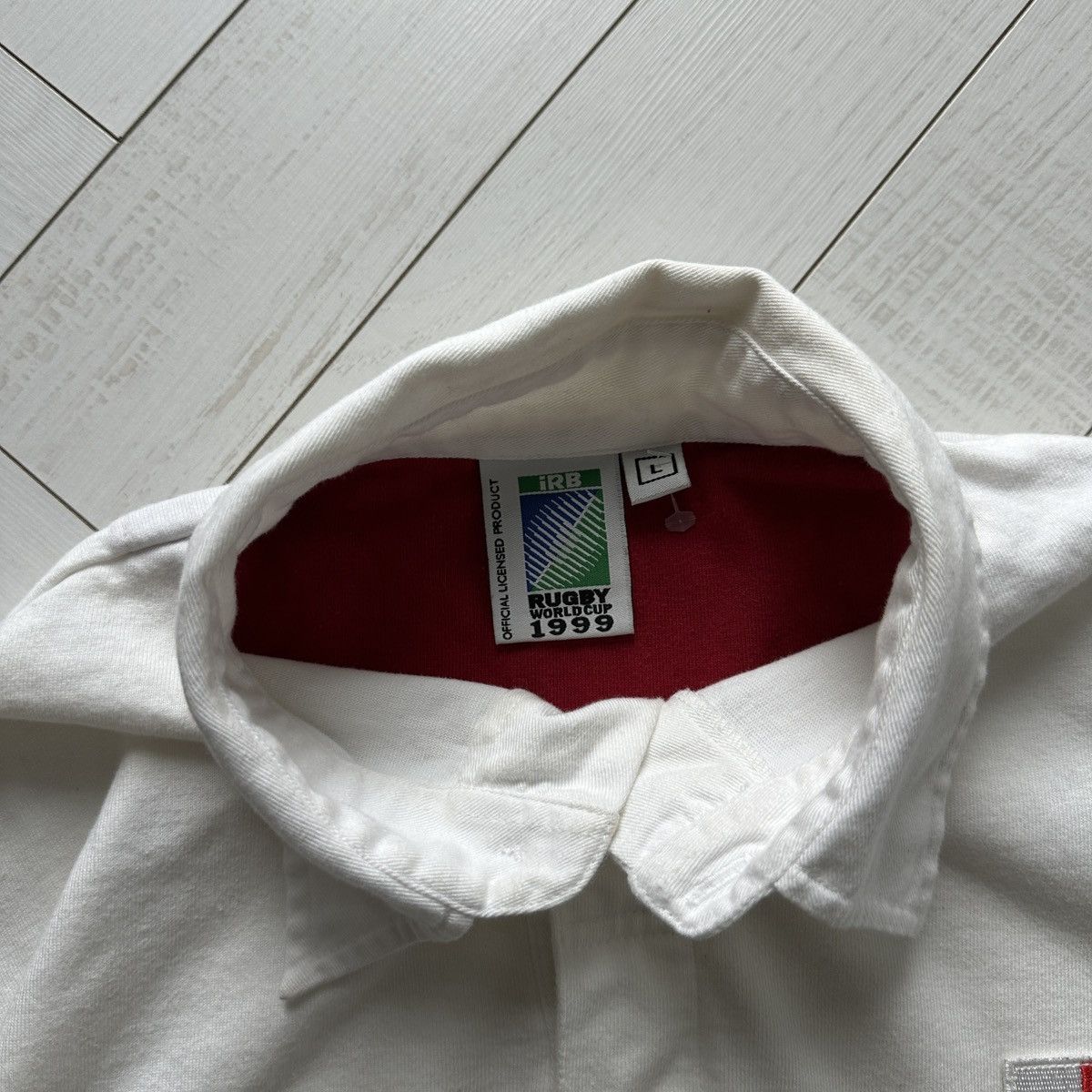 Canterbury of New Zealand Vintage 90s England Rugby jersey IRB world cup 1999 rare UK Size US L / EU 52-54 / 3 - 6 Thumbnail