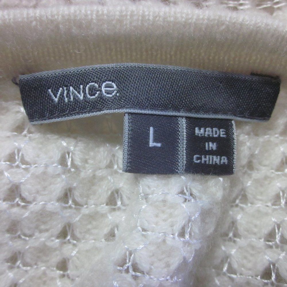 Vince Vince Womens Size L Cream Cashmere Pullover Sweater Size L / US 10 / IT 46 - 3 Thumbnail