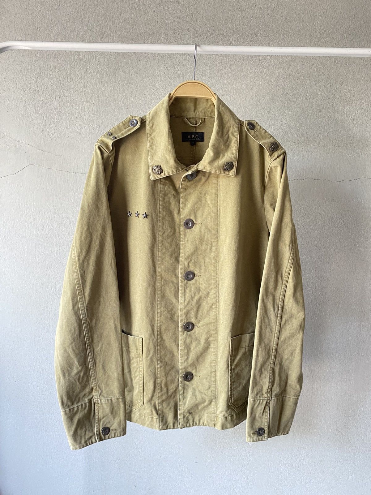 A.P.C. A.P.C. Military-Style Khaki Jacket Size US S / EU 44-46 / 1 - 5 Thumbnail
