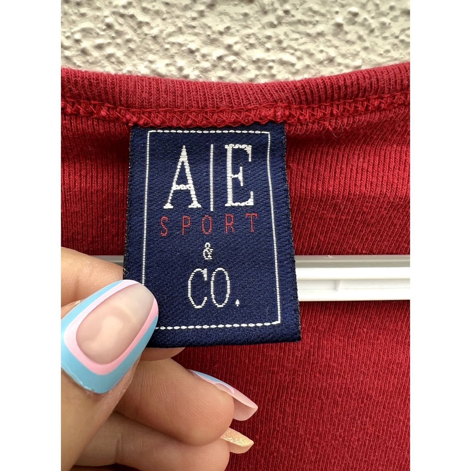 CO Womens AE Sport & Co Blouse Size 3X Red Ribbed Short Sleeve Shirt Womens Plus 3X Red Short Sleeve Blouse Size XXL / US 16-18 / IT 52-54 - 4 Thumbnail