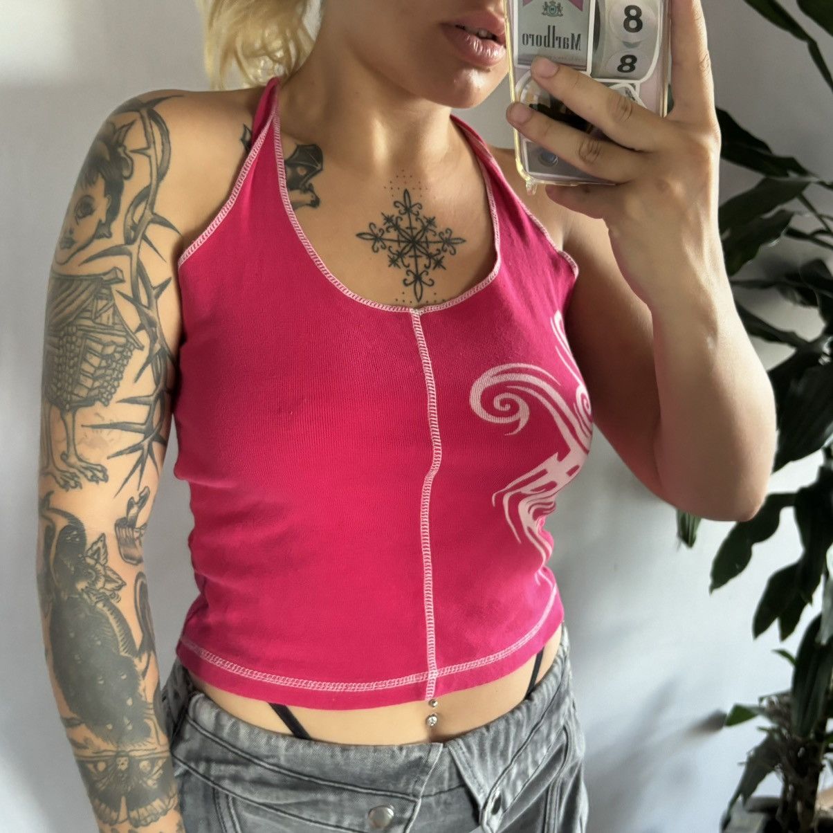 Other × Vintage VINTAGE Y2K TRIBAL PINK TANK TOP Size M / US 6-8 / IT 42-44 - 5 Thumbnail