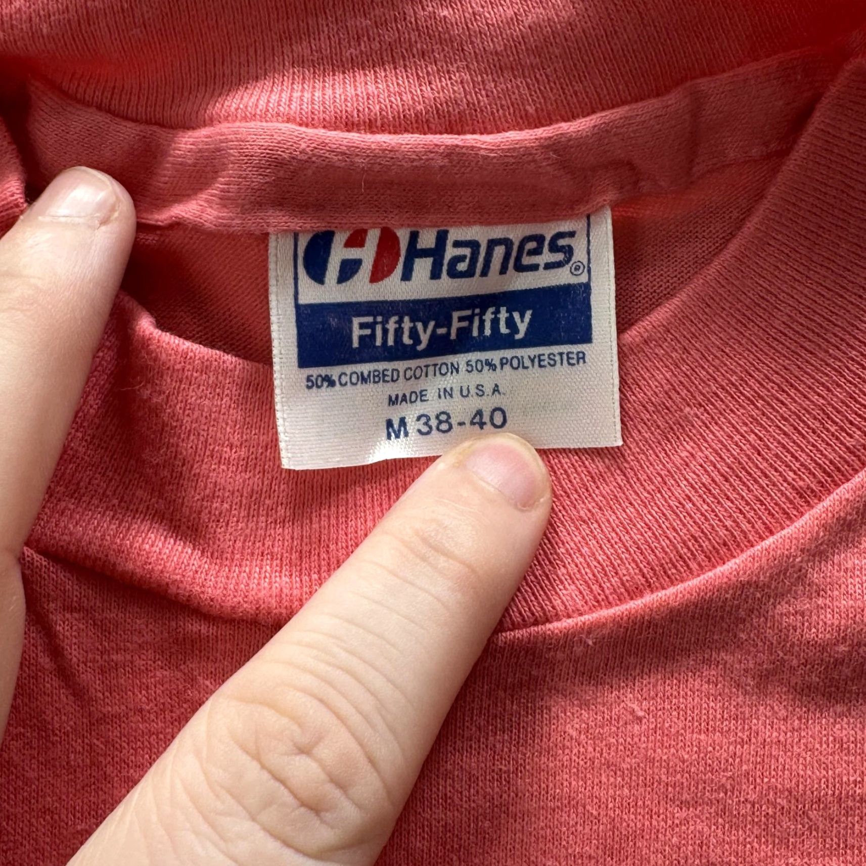 Hanes VINTAGE Hanes Shirt Mens M Pink Queen Wilhelmina State Park Graphic Tee USA Size US M / EU 48-50 / 2 - 4 Thumbnail