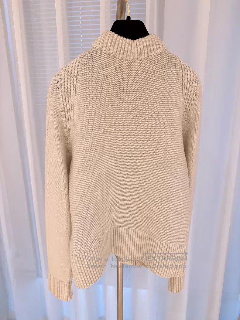 Hermes Hermes Light Beige Wool + Cashmere Knit Cardigan Size XS / US 0-2 / IT 36-38 - 6 Thumbnail