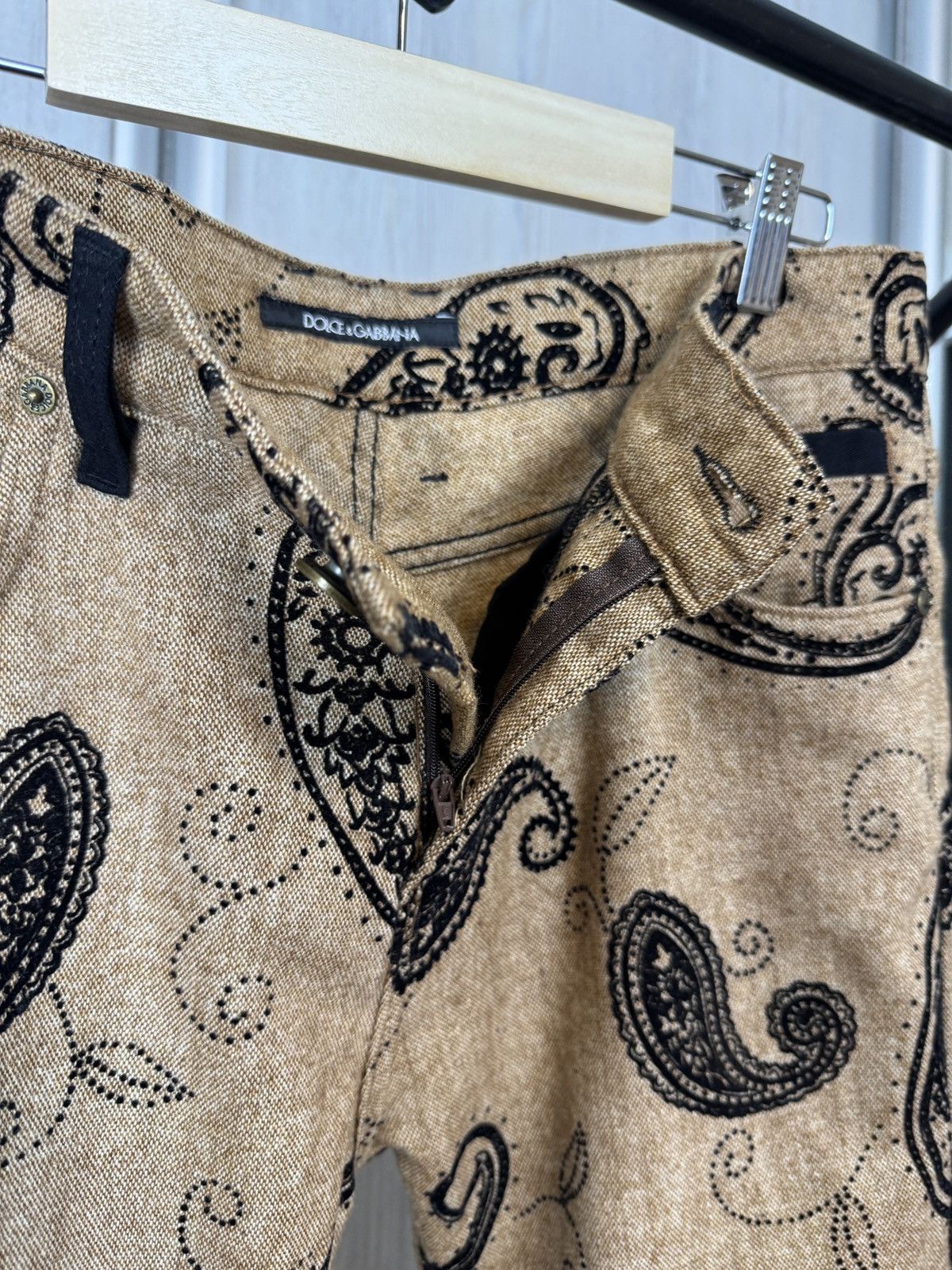 Dolce & Gabbana Dolce & Gabbana luxury paisley monogram pattern pants Size 30" / US 8 / IT 44 - 13 Thumbnail