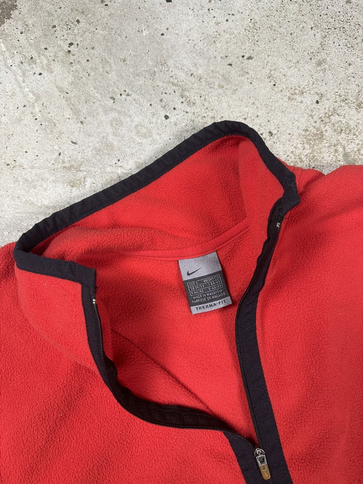 Nike × Vintage Vintage Y2K Nike Fleece Sherpa Swoosh Half Zip Sweatshirt Size US S / EU 44-46 / 1 - 8 Thumbnail