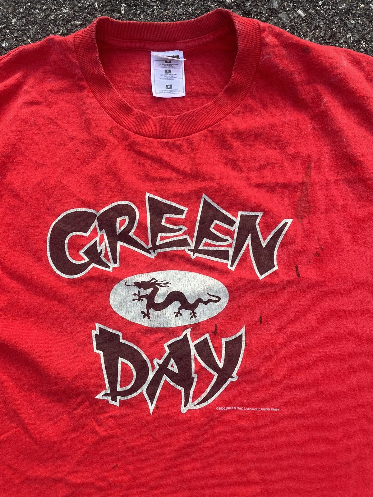 Band Tees Vintage Y2K Green Day Chinese Style Red T-shirt Size US M / EU 48-50 / 2 - 2 Thumbnail