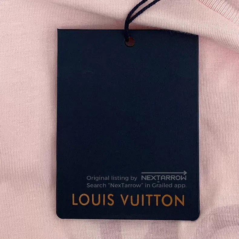 Louis Vuitton Louis Vuitton Pink logo monogrammed chain cotton crew neck Size XS / US 0-2 / IT 36-38 - 9 Thumbnail