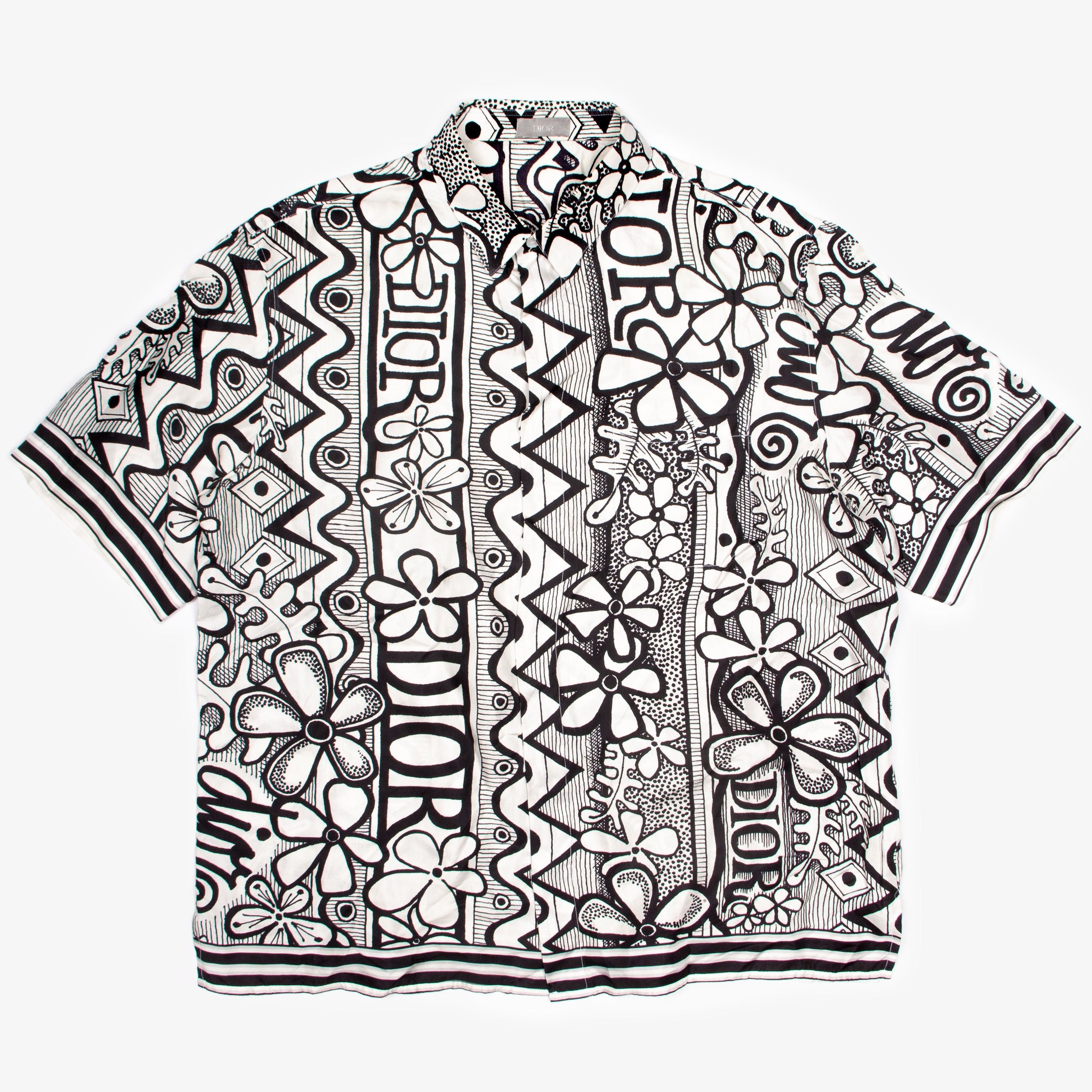 Dior × Stussy DIOR x STUSSY SILK FLORAL BUTTON UP SHIRT | 42 Size US XL / EU 56 / 4 - 2 Thumbnail