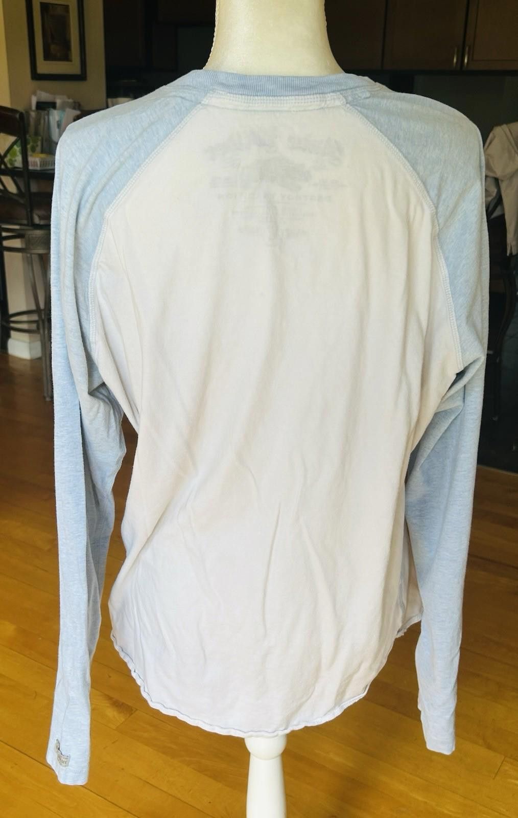Other Slade Wilder White Light Blue Raglan Long Sleeve T Shirt Size US L / EU 52-54 / 3 - 5 Thumbnail