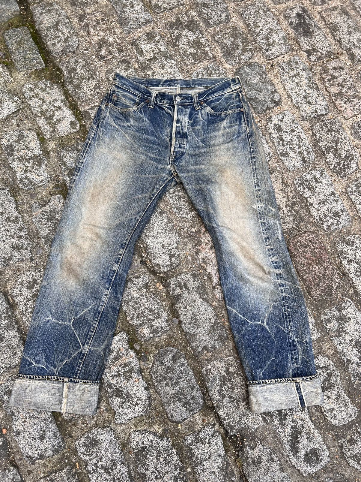 Eternal Japanese Selvedge Denim 10-Year Naturally Faded Vintage Size US 33 - 3 Thumbnail