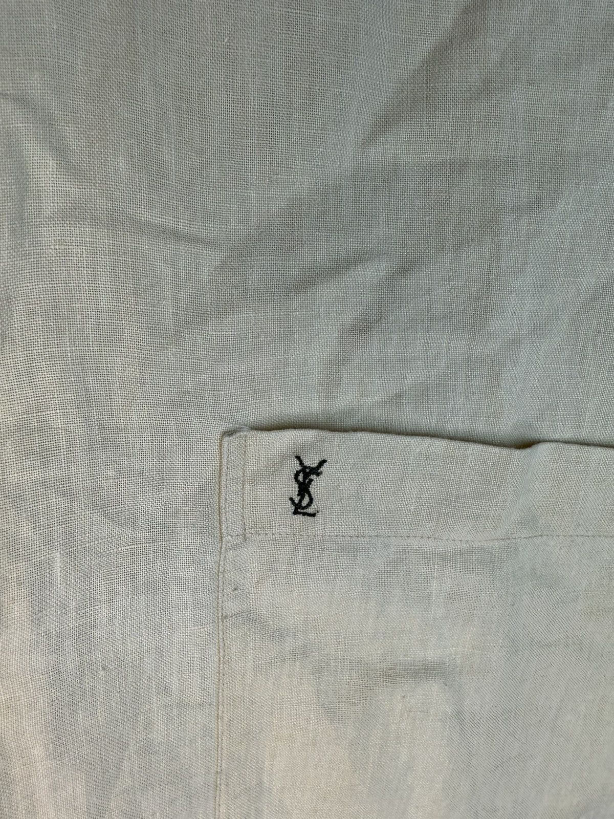 Yves Saint Laurent Linen 90s YSL Shirt Beige Lemon Summer Yves Saint Laurent Size US M / EU 48-50 / 2 - 3 Thumbnail