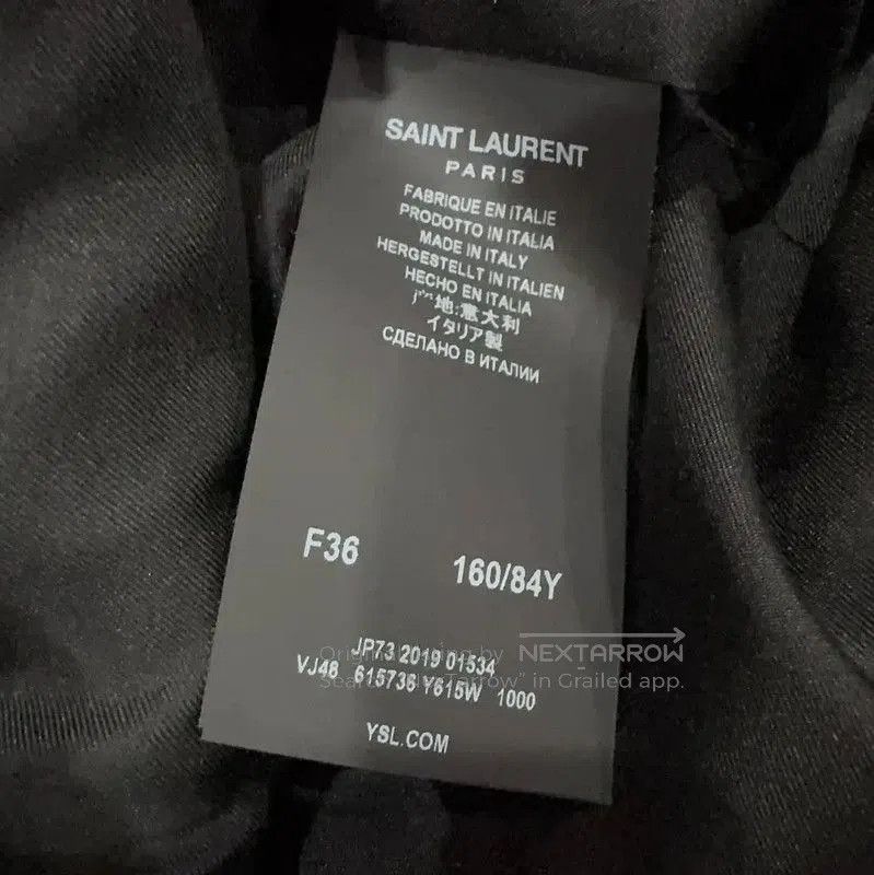 Yves Saint Laurent YSL Black Cotton Women's Jacket Size S . Size S / US 4 / IT 40 - 4 Thumbnail