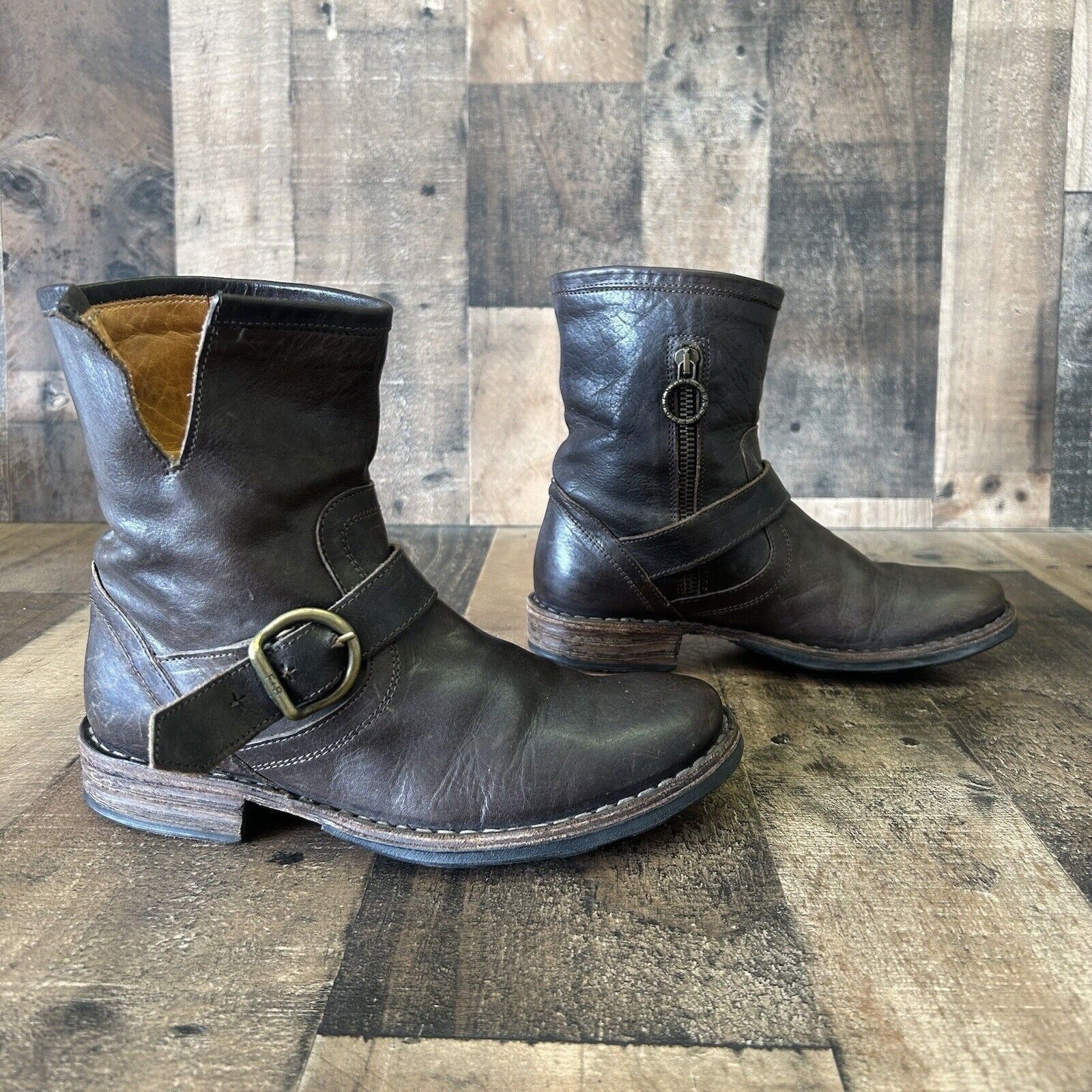 Fiorentini + Baker Fiorentini Baker Side Zip Brown Boots Womens EUR 35 US 5 Size US 5 / IT 35 - 10 Thumbnail