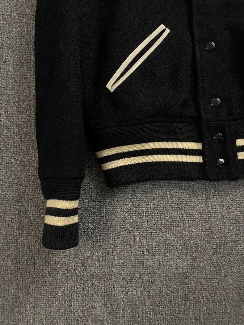 Saint Laurent Paris Saint Laurent Black White Varsity Jacket. Size US XL / EU 56 / 4 - 5 Thumbnail