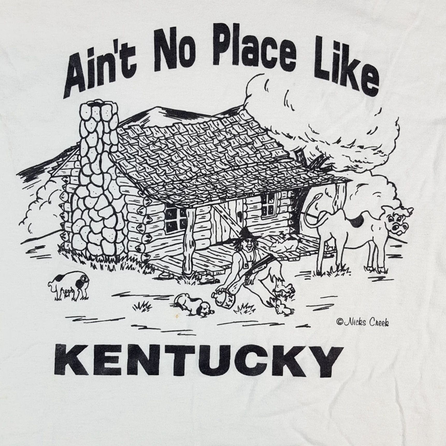 Gildan VINTAGE Kentucky Hillbilly Redneck Cartoon Men's L T-Shirt Size US L / EU 52-54 / 3 - 3 Thumbnail