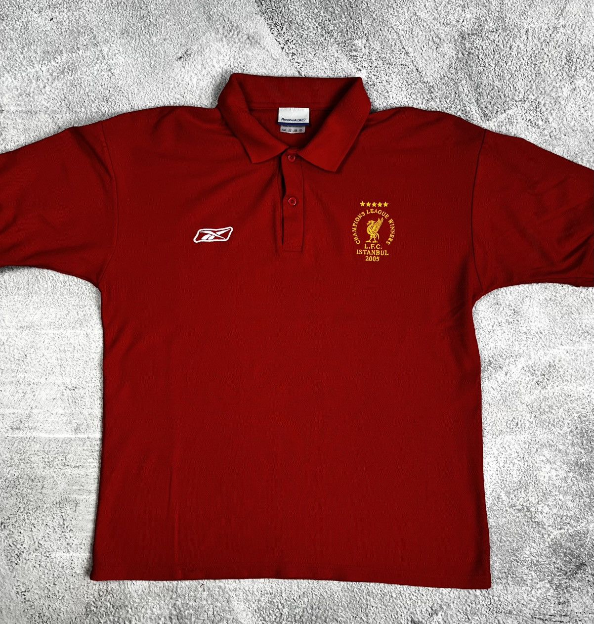 Vintage Liverpool FC Champions League Istanbul 2005 Reebok Polo Size US M / EU 48-50 / 2 - 4 Thumbnail