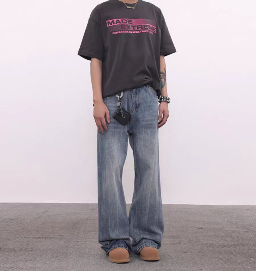 Japanese Brand × Jean baggy vintage washed casual jeans Size US 34 / EU 50 - 4 Thumbnail