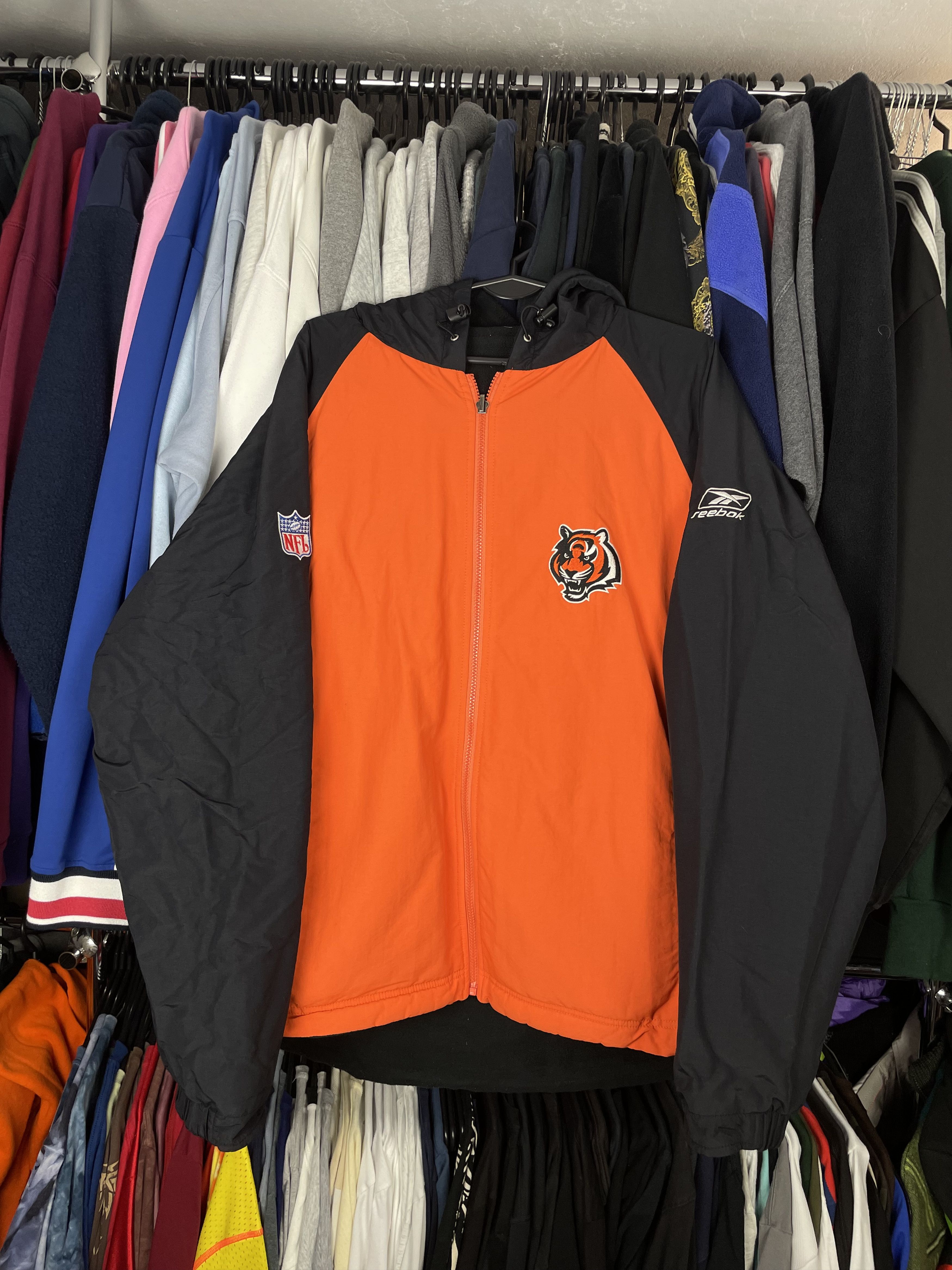 NFL × Reebok × Vintage Vintage Reebok reveresible jacket cincinnati bengals jacket Size US L / EU 52-54 / 3 - 6 Thumbnail