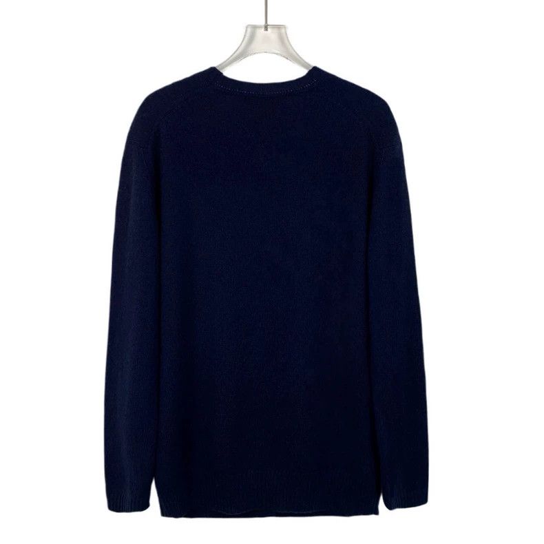 Gucci Gucci Dark blue chain cashmere V-neck single-breasted long- Size US S / EU 44-46 / 1 - 2 Thumbnail