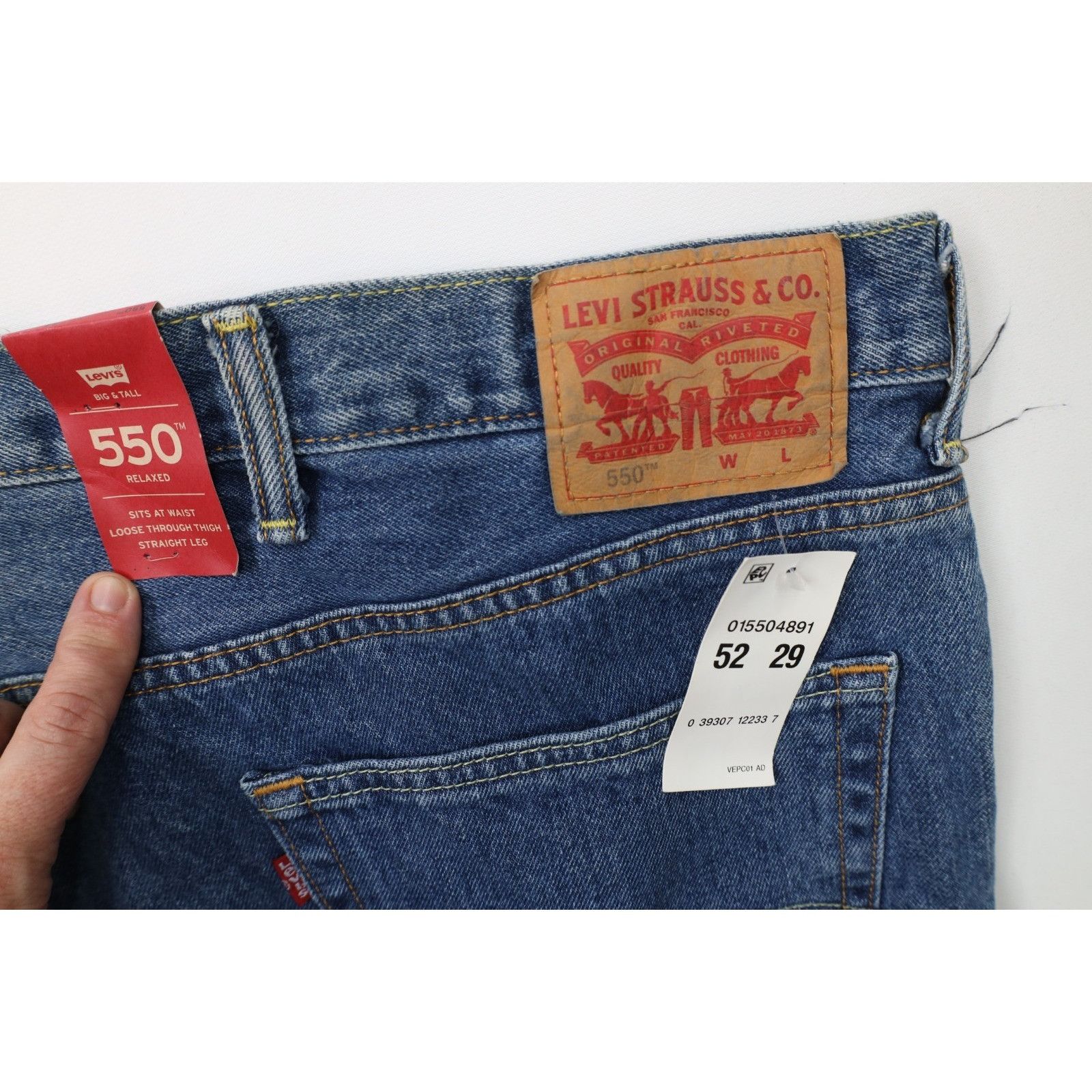 Levi's Deadstock Vintage Y2K Levis 550 Relaxed Fit Jeans 52x29 Size US 44 / EU 60 - 17 Thumbnail