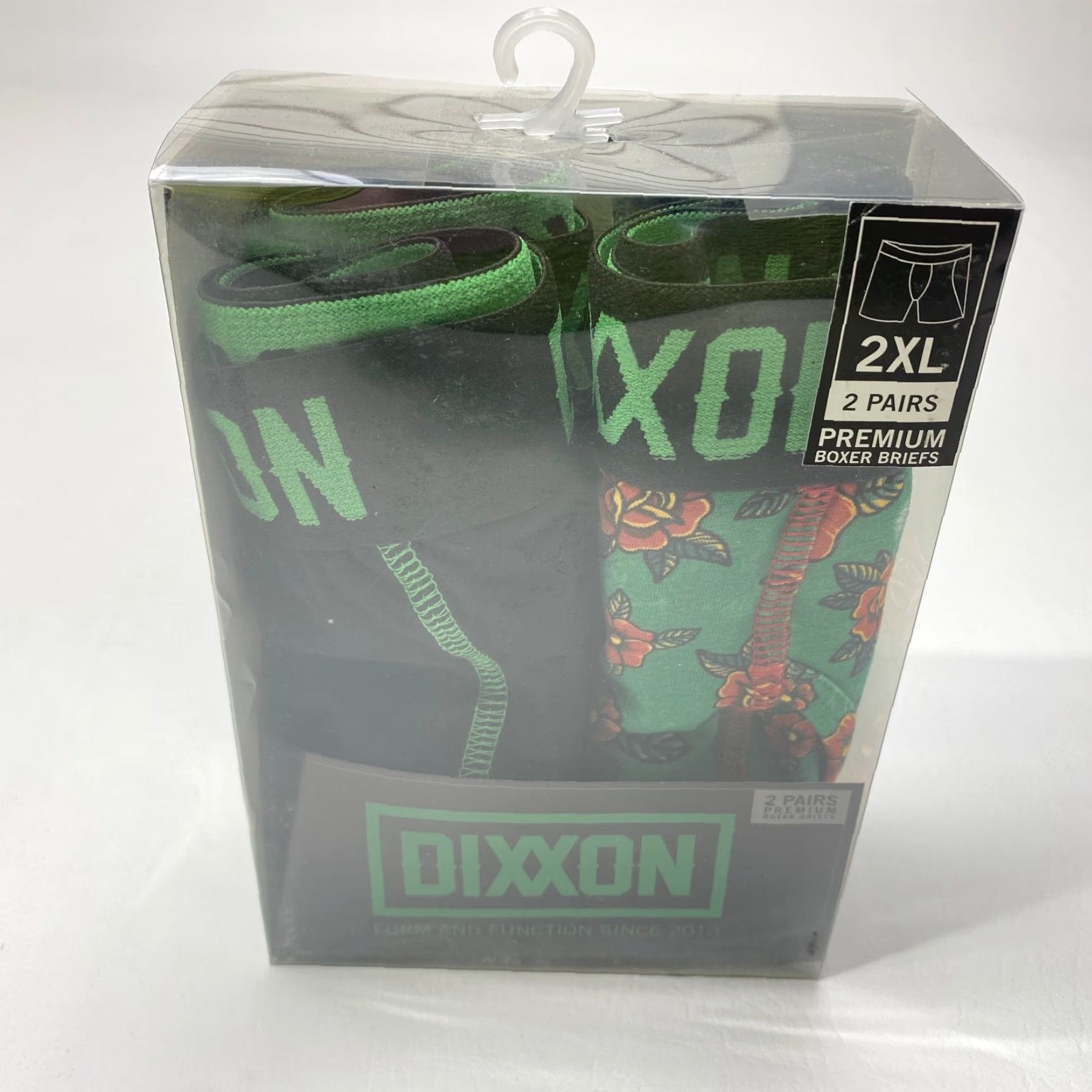 Vintage Dixxon Flannel Co. Premium Boxer Briefs Mens 2XL Green Red Black 2Pk NEW Size 48R - 3 Thumbnail