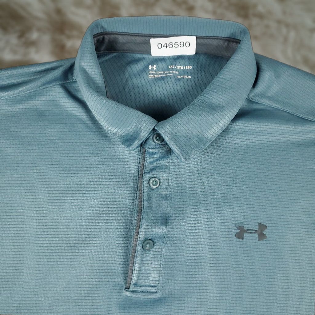 Under Armour Under Armour Polo Shirt Mens 2XL Blue Casual Golf Short Sleeve Shirt Polo Mens Blue 2XL Size US XXL / EU 58 / 5 - 1 Thumbnail