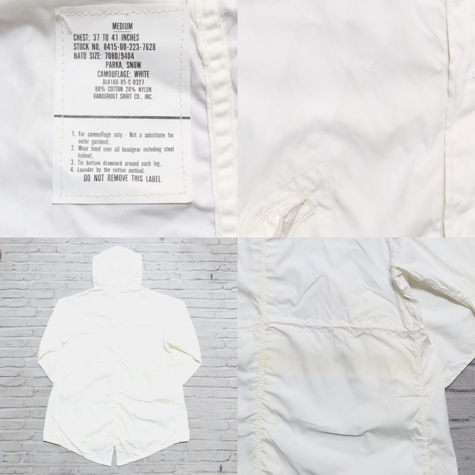 Vintage Vintage US Army Snow Parka Military Jacket M White Vanderbilt Shirt Co Size US M / EU 48-50 / 2 - 9 Thumbnail