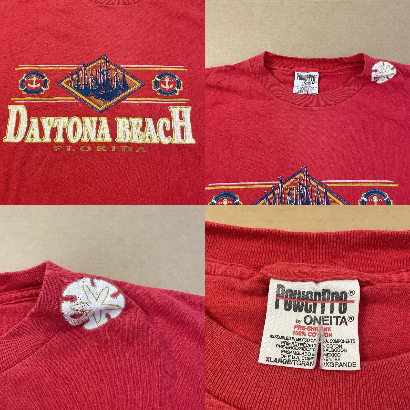 Vintage VINTAGE Daytona Beach Florida Shirt Adult Large Red Spell Out Ocean 90s Y2K Mens Size US L / EU 52-54 / 3 - 8 Thumbnail