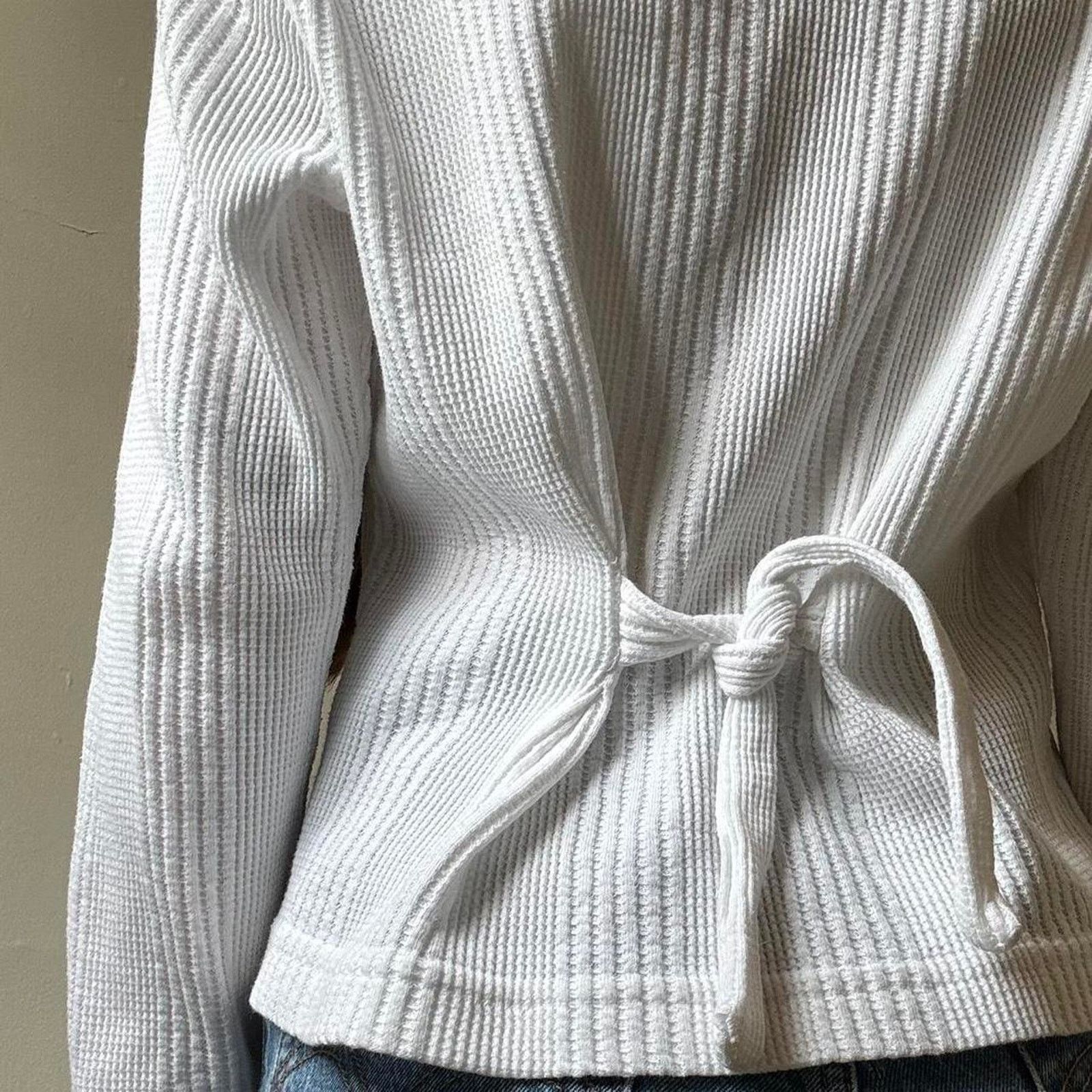 Vintage Vintage LA Gold Ribbed Rose Cardigan Intimates Femme Size ONE SIZE - 4 Thumbnail