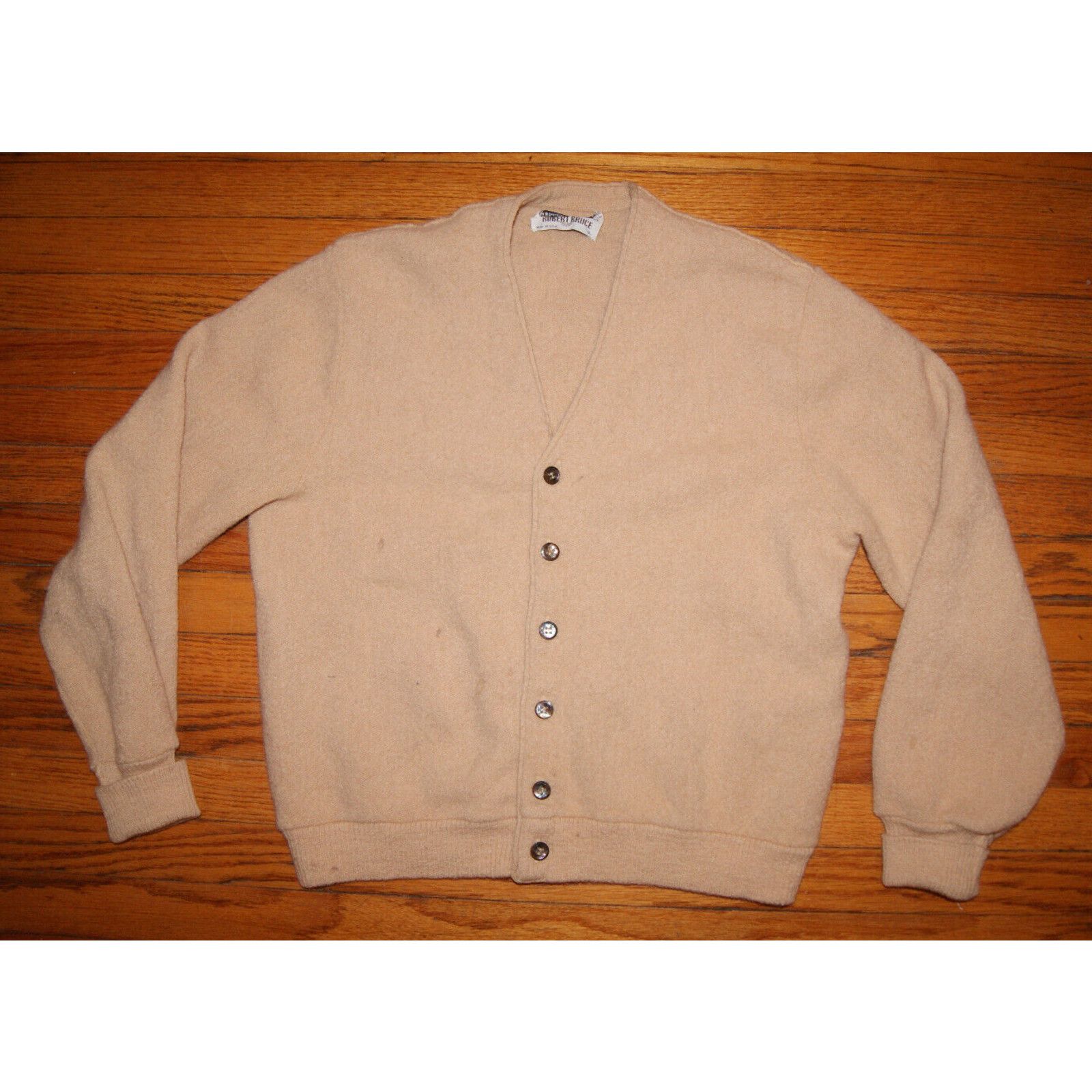Other VTG 60s Arnold Palmer Alpaca Wool Cardigan Sweater L Holes Size US L / EU 52-54 / 3 - 1 Thumbnail