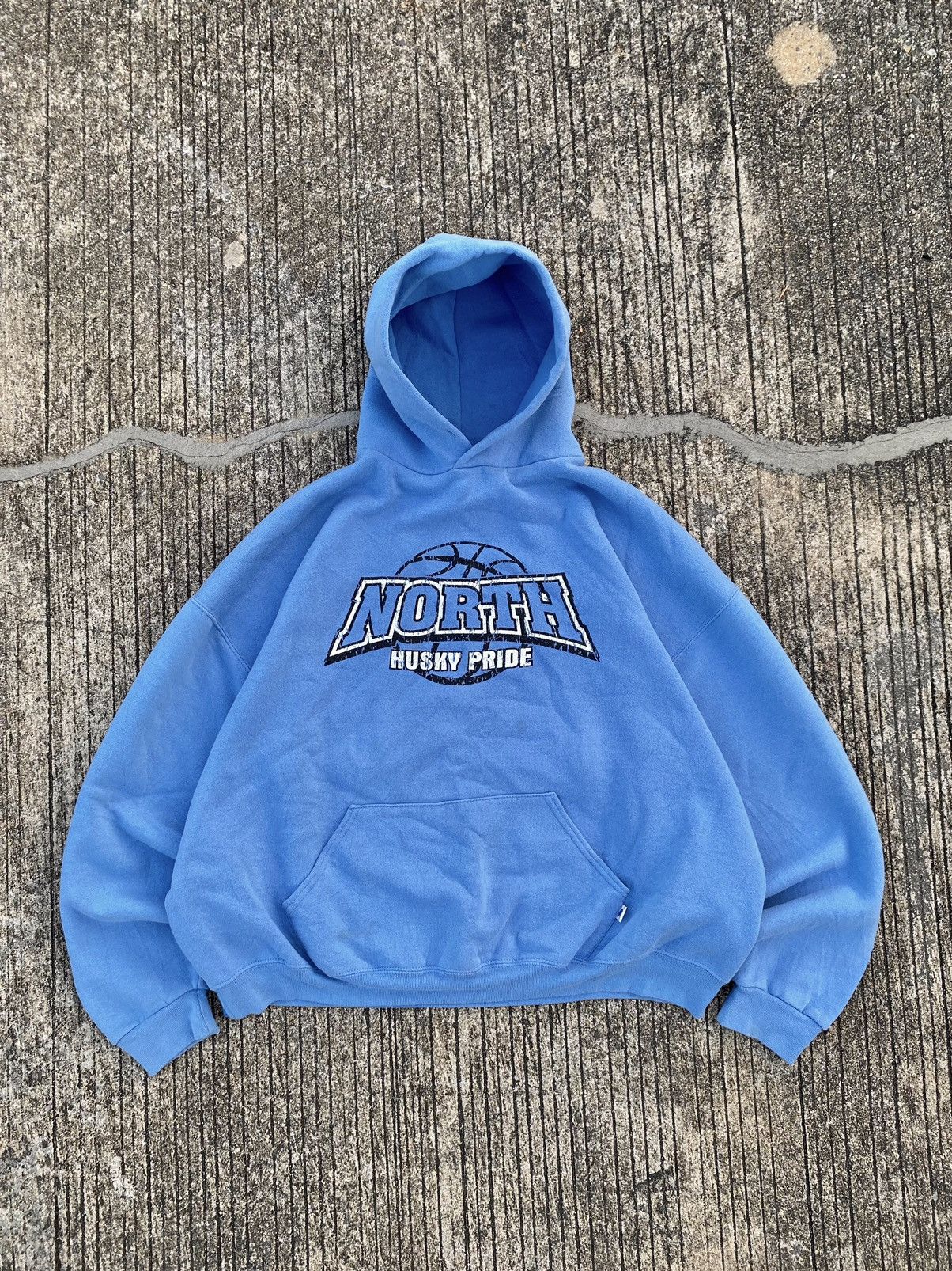 Vintage VTG Baby Blue Russell Athletic Hoodie Size US XXL / EU 58 / 5 - 1 Thumbnail