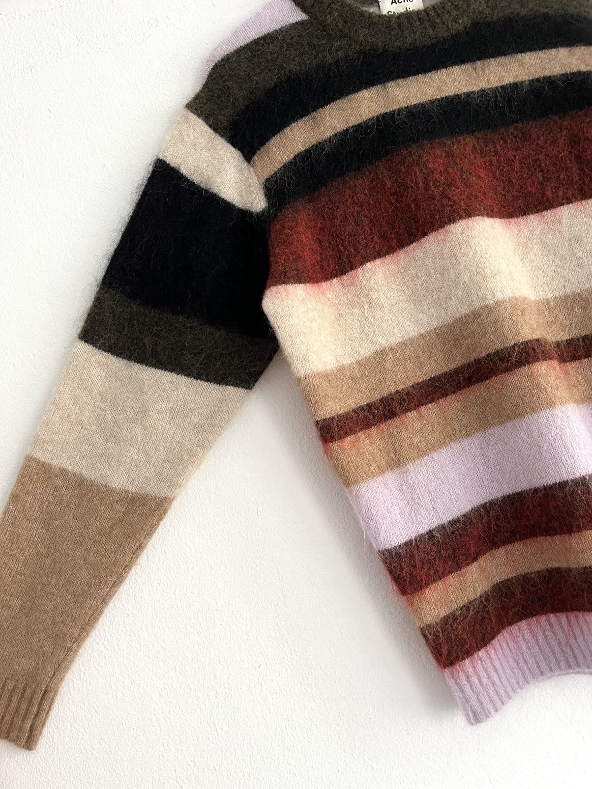 Acne Studios Acne Studios Striped Wool Mohair Multicolor Knit Sweater Size XS / US 0-2 / IT 36-38 - 3 Thumbnail