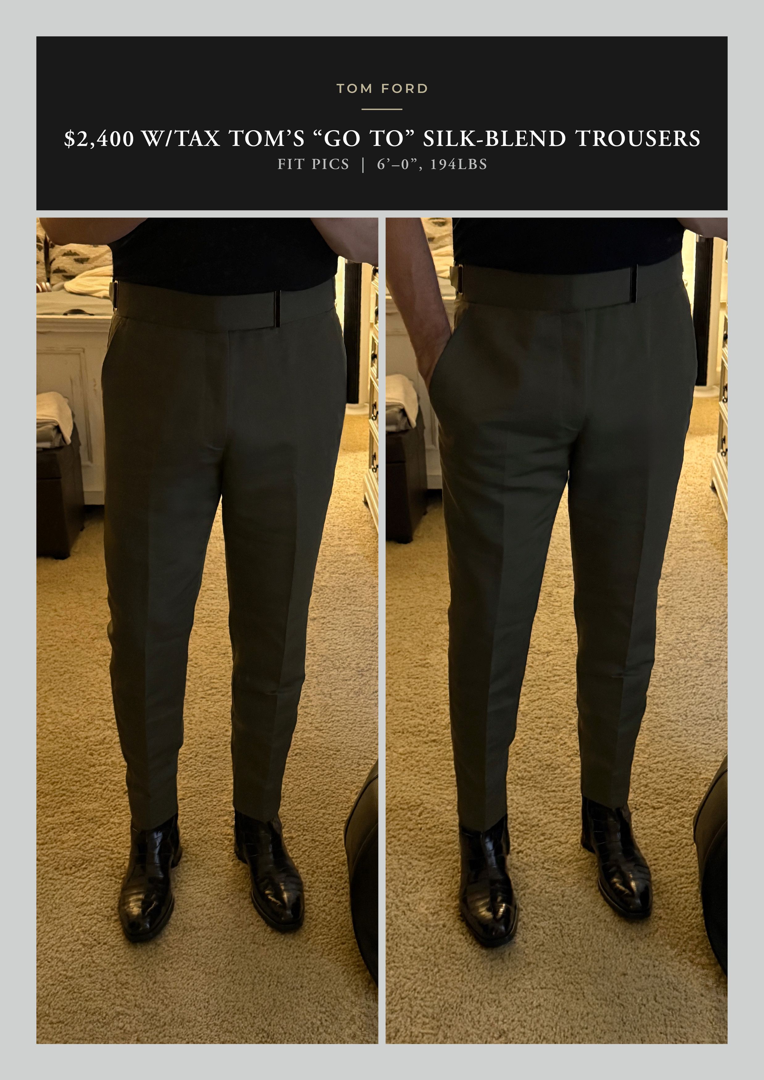 Tom Ford Best Dressed Rare $2,400 w/tax Metal Clip Silk Blend Pants Size US 34 / EU 50 - 2 Thumbnail