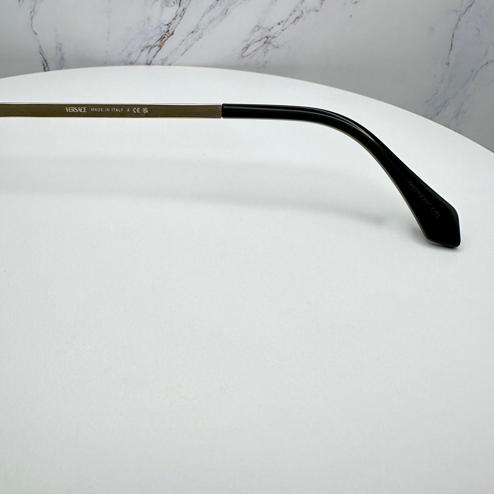 Versace New VERSACE Gold Metal Square Pilot Aviator Sunglasses Size ONE SIZE - 8 Thumbnail