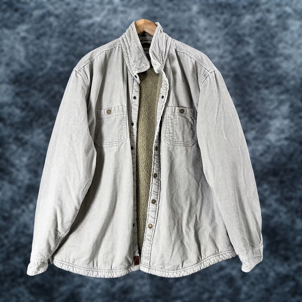 Vintage VINTAGE L.L. Bean Corduroy Shirt Jacket Mens 2XL Gray Bomber Heritage Shacket Size US XXL / EU 58 / 5 - 1 Thumbnail