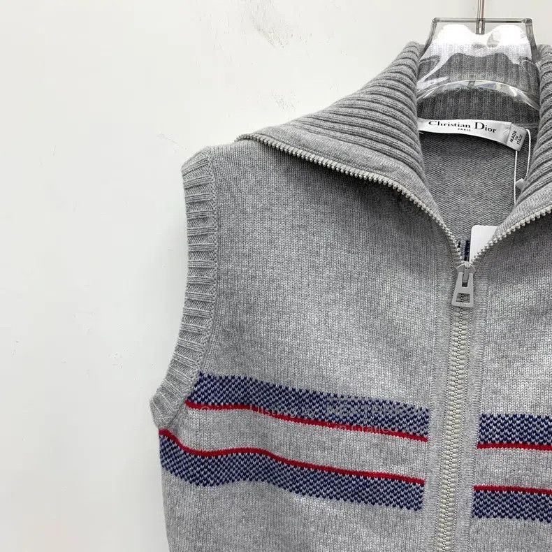 Dior Dior Gray striped five-pointed star logo letter inlaid woo Size S / US 4 / IT 40 - 3 Thumbnail